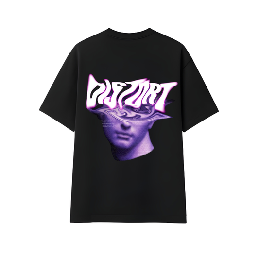 Relaxed Fit Drop Shoulder Black Graphic Tee for Men – DARKWYN