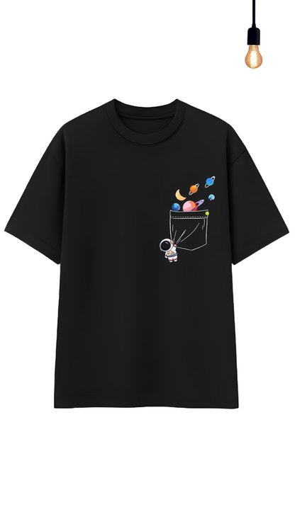 “Space Ways – Moon Revolusi” Graphic Relaxed Fit Drop Shoulder Tee - DARKWYN Originals