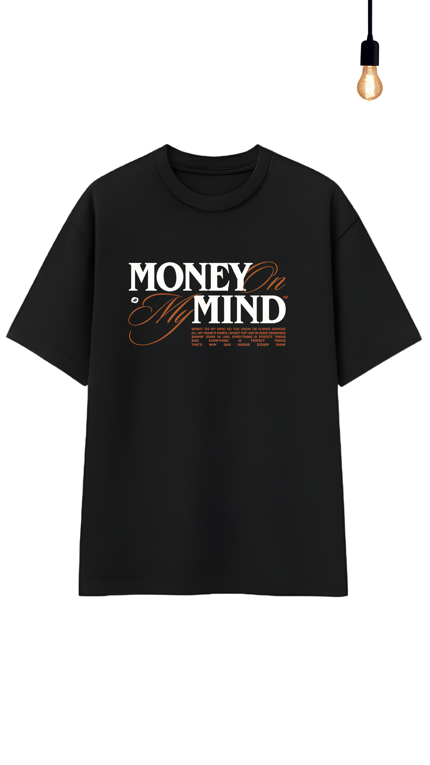 “Money on My Mind / Never Be My Rival” Graphic Relaxed Fit Drop Shoulder Tee- DARKWYN Originals