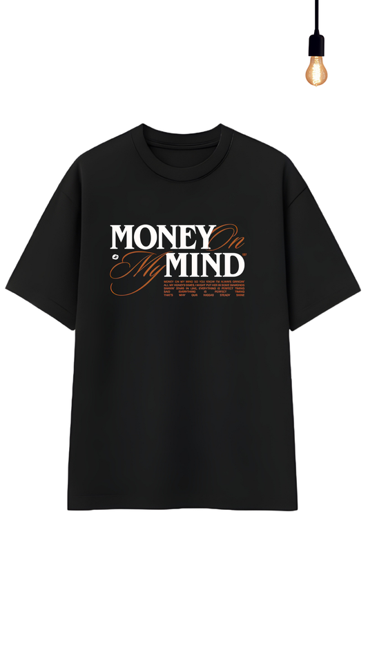“Money on My Mind / Never Be My Rival” Graphic Relaxed Fit Drop Shoulder Tee- DARKWYN Originals