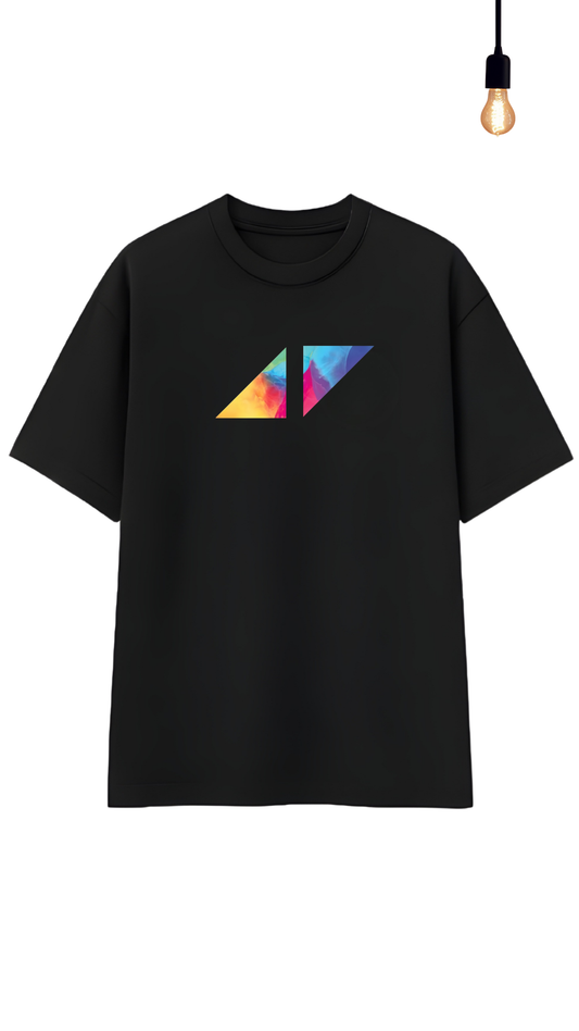 “Geometric Avicii Tribute” Graphic Relaxed Fit Drop Shoulder DARKWYN Originals Tee