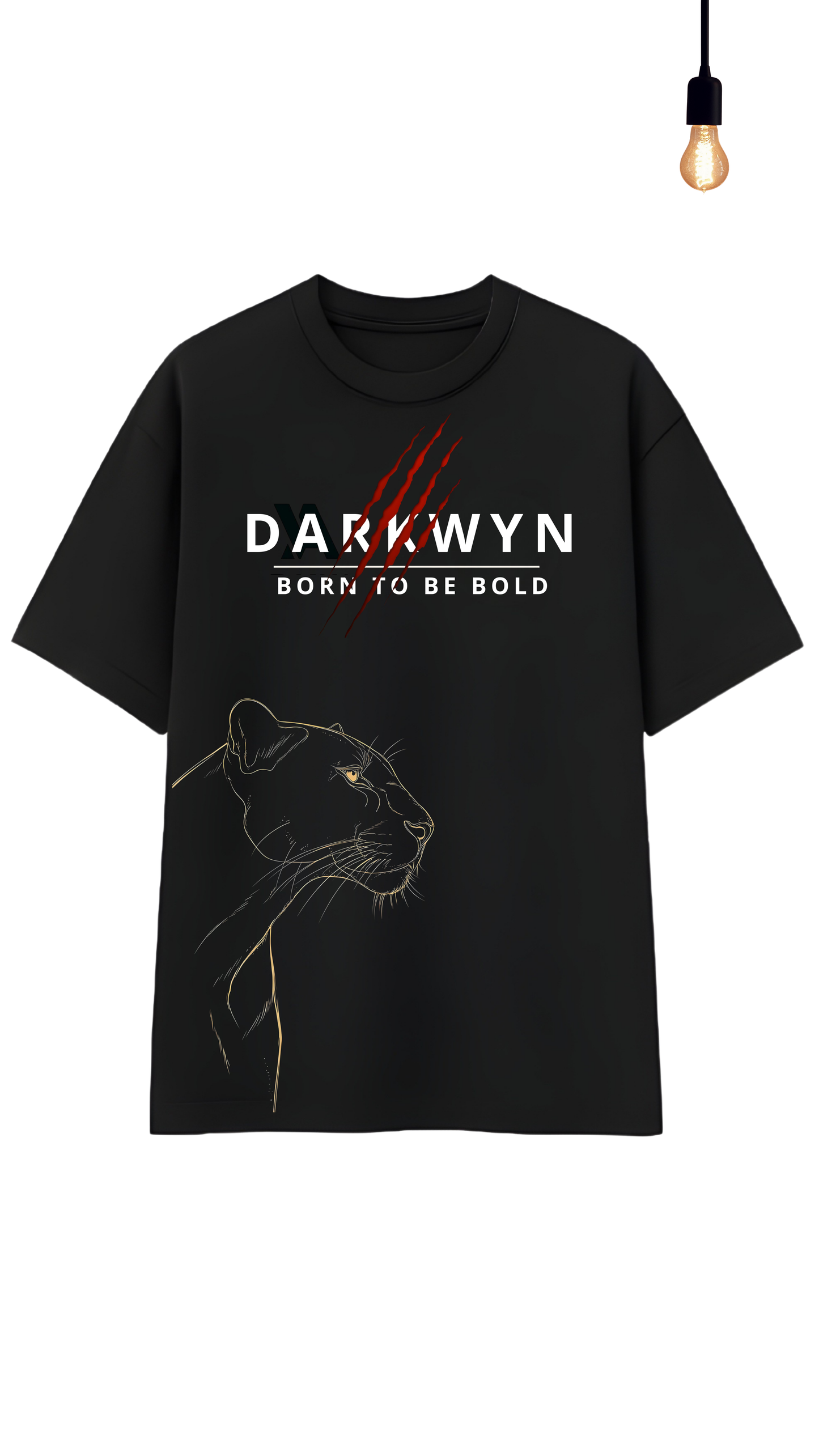 “Panther Edition – Born to Be Bold” Graphic Relaxed Fit Drop Shoulder Tee / DARKWYN Originals