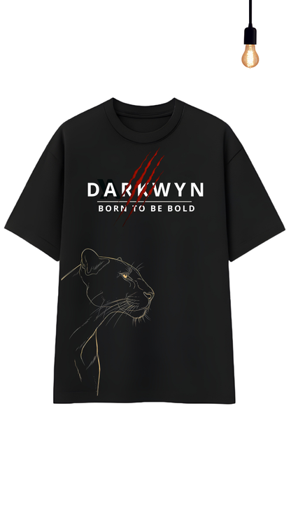 “Panther Edition – Born to Be Bold” Graphic Relaxed Fit Drop Shoulder Tee / DARKWYN Originals