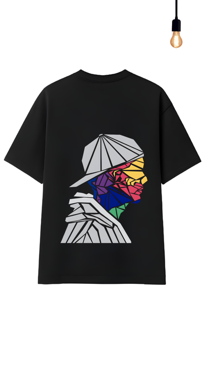 “Geometric Avicii Tribute” Graphic Relaxed Fit Drop Shoulder DARKWYN Originals Tee
