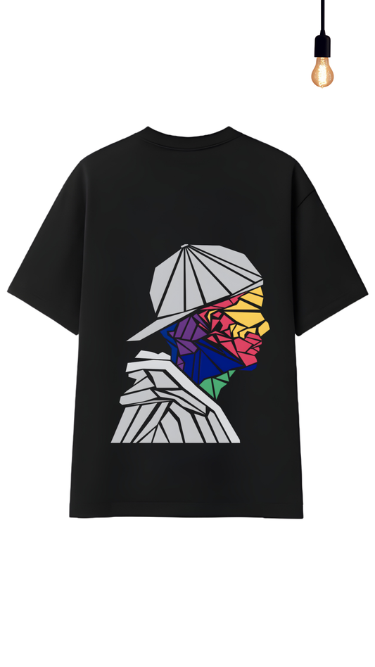 “Geometric Avicii Tribute” Graphic Relaxed Fit Drop Shoulder DARKWYN Originals Tee