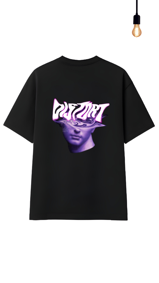 Relaxed Fit Drop Shoulder Black Graphic Tee for Men – DARKWYN Originals