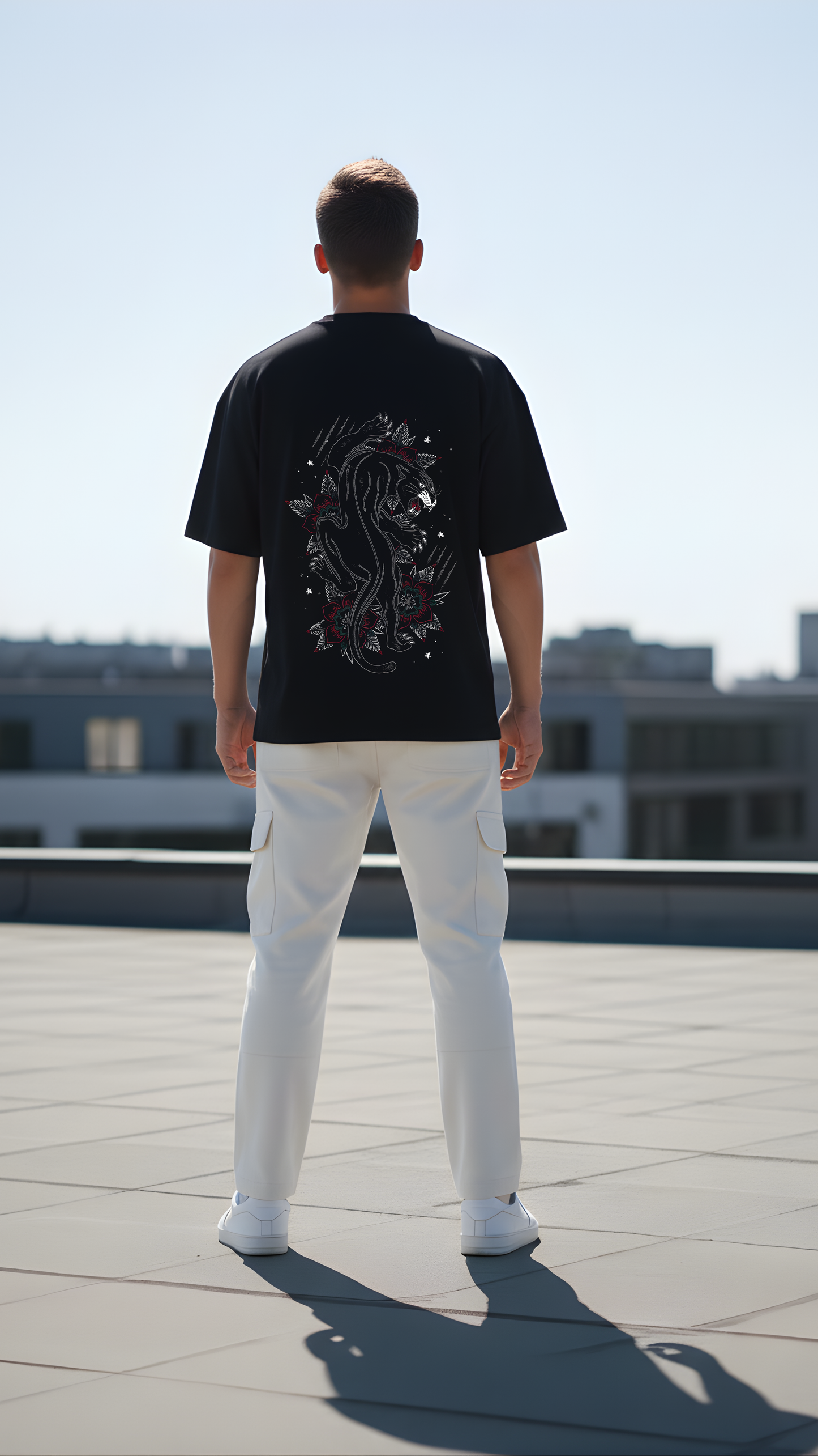 “Panther Edition – Born to Be Bold” Graphic Relaxed Fit Drop Shoulder Tee / DARKWYN Originals